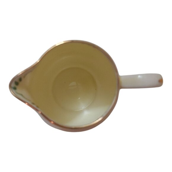 Vintage Crown Staffordshire Creamer - 1930s Floral Pattern, Gold Trim, 4 oz - Picture 5 of 7